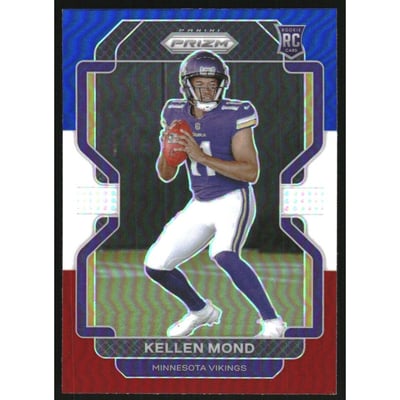 2021 Panini Prizm Prizms Red White and Blue #351 Kellen Mond