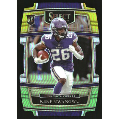 2021 Select Prizm Green and Yellow Die Cut #74 Kene Nwangwu
