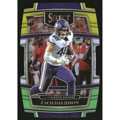 2021 Select Prizm Green and Yellow Die Cut #95 Zach Davidson