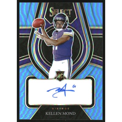 2021 Select Rookie Signatures Prizm Light Blue #6 Kellen Mond/35