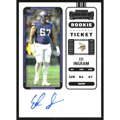 2022 Panini Contenders #299 Ed Ingram AU RC