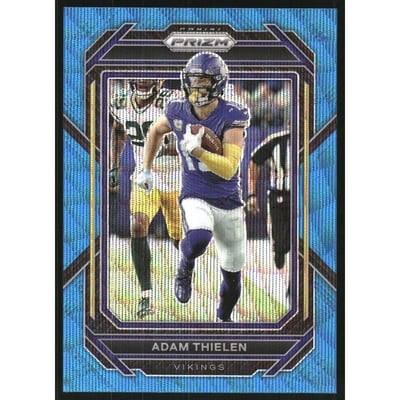 2022 Panini Prizm Prizms Blue Wave #189 Adam Thielen
