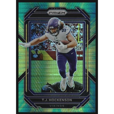 2022 Panini Prizm Prizms Hyper #100 T.J. Hockenson