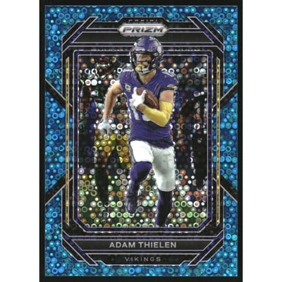 2022 Panini Prizm Prizms No Huddle Blue #189 Adam Thielen