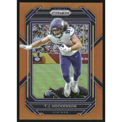 2022 Panini Prizm Prizms Orange #100 T.J. Hockenson