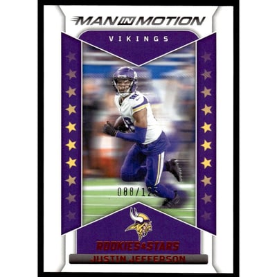 2022 Rookies and Stars Man In Motion Orange #12 Justin Jefferson