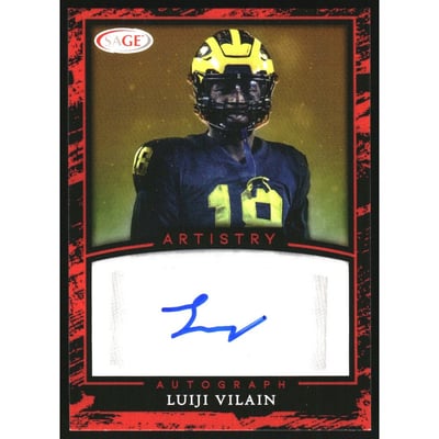 2022 SAGE Artistry Autographs Red #ALV Luiji Vilain