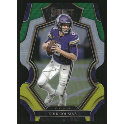 2022 Select Prizm Green and Yellow Die Cut #164 Kirk Cousins