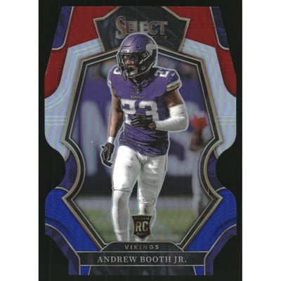 2022 Select Prizm Red and Blue Die Cut #166 Andrew Booth Jr.