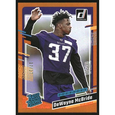 2023 Donruss Jersey Number #366 DeWayne McBride RR/37