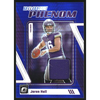 2023 Donruss Optic Rookie Phenoms Jerseys Blue Hyper #17 Jaren Hall