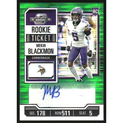 2023 Panini Contenders Optic Green Pulsar #189 Mekhi Blackmon AU