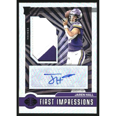 2023 Panini Illusions Black #116 Jaren Hall JSY AU