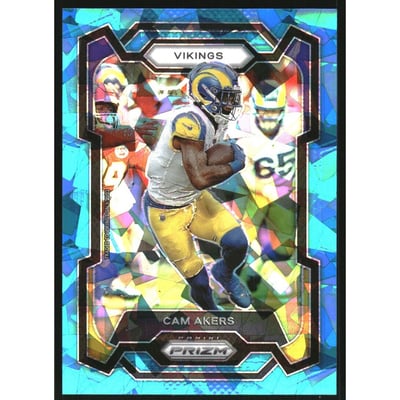 2023 Panini Prizm Prizms Blue Ice #164 Cam Akers