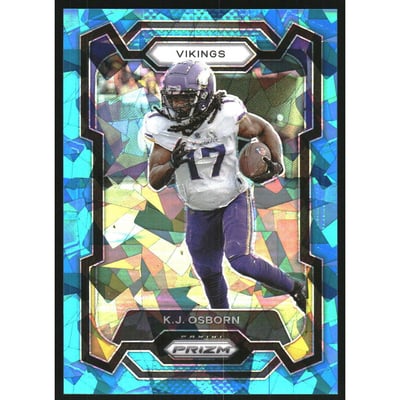 2023 Panini Prizm Prizms Blue Ice #194 K.J. Osborn