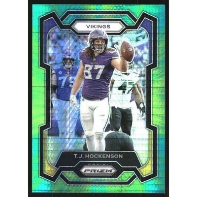 2023 Panini Prizm Prizms Hyper #198 T.J. Hockenson