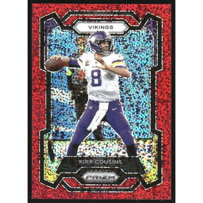 2023 Panini Prizm Prizms Red Sparkle #197 Kirk Cousins