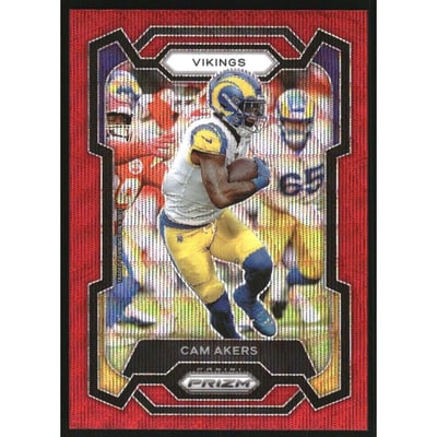2023 Panini Prizm Prizms Red Wave #164 Cam Akers
