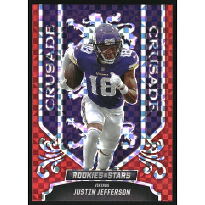 2023 Rookies and Stars Crusade Red Plaid #17 Justin Jefferson