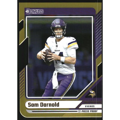 2024 Donruss Press Proof Gold Die Cut #180 Sam Darnold