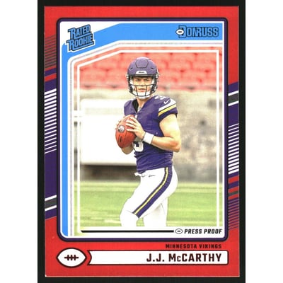 2024 Donruss Press Proof Red #303 J.J. McCarthy RR