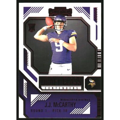 2024 Panini Contenders Draft Class Contenders Red #8 JJ McCarthy