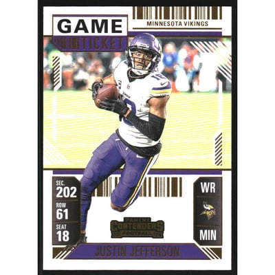 2024 Panini Contenders Game Ticket Orange #65 Justin Jefferson
