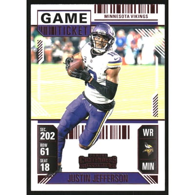 2024 Panini Contenders Game Ticket Red #65 Justin Jefferson