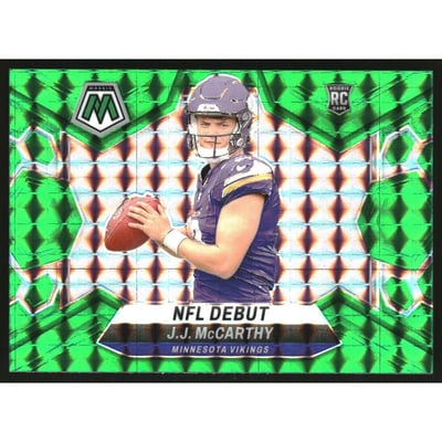 2024 Panini Mosaic Mosaic Green #275 JJ McCarthy DEB
