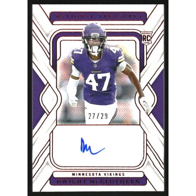 2024 Panini National Treasures Jersey Number Red #126 Dwight McGlothern AU