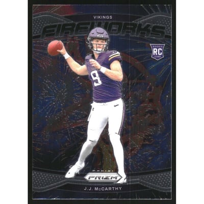 2024 Panini Prizm Fireworks #18 JJ McCarthy