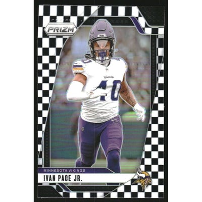 2024 Panini Prizm Prizms Black and White Checker #189 Ivan Pace Jr.