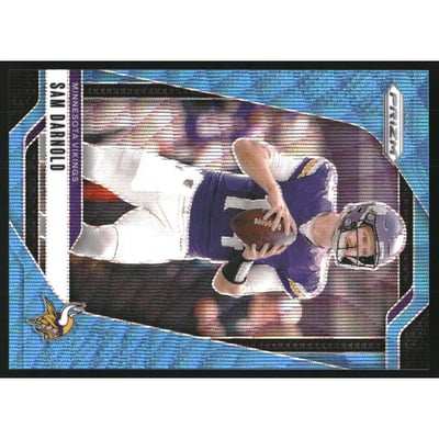 2024 Panini Prizm Prizms Blue Wave #185 Sam Darnold