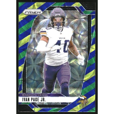 2024 Panini Prizm Prizms Choice Blue Yellow and Green #189 Ivan Pace Jr.