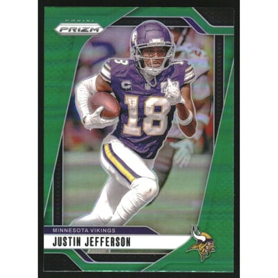 2024 Panini Prizm Prizms Green #187 Justin Jefferson