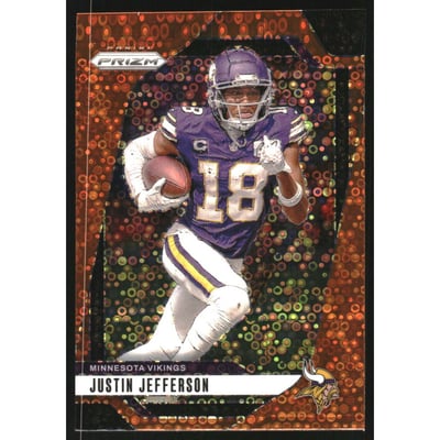 2024 Panini Prizm Prizms Orange Disco #187 Justin Jefferson