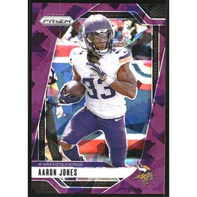 2024 Panini Prizm Prizms Purple Ice #186 Aaron Jones
