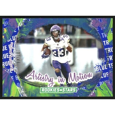 2024 Rookies and Stars Artistry in Motion True Blue #9 Aaron Jones