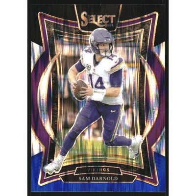 2024 Select Prizm Black and Blue Shock #92 Sam Darnold