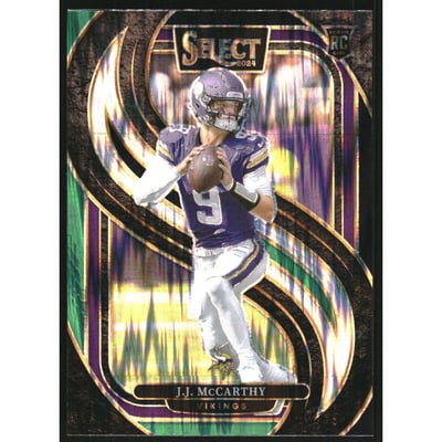 2024 Select Prizm Black and Green Shock #134 JJ McCarthy