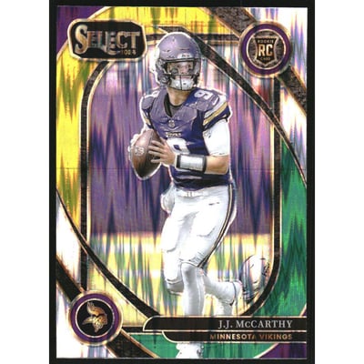 2024 Select Prizm Green and Yellow Shock #246 JJ McCarthy