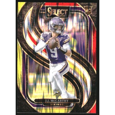 2024 Select Prizm Red and Yellow Shock #134 JJ McCarthy