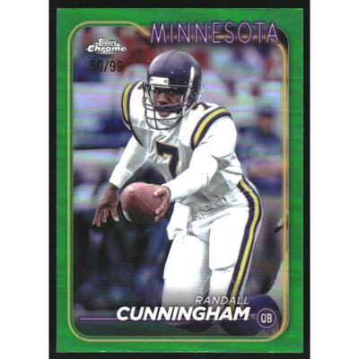2024 Topps Chrome Green Refractors #115 Randall Cunningham