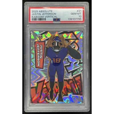 2025 Panini Absolute Kaboom - Vertical #21 Justin Jefferson PSA 10