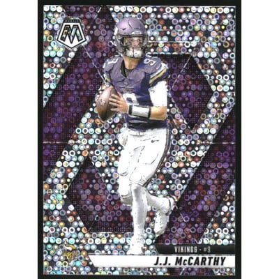 2025 Panini Mosaic Mosaic No Huddle Silver #195 JJ McCarthy