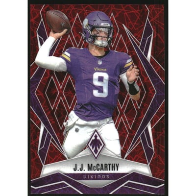 2025 Panini Phoenix Red Lazer #38 JJ McCarthy