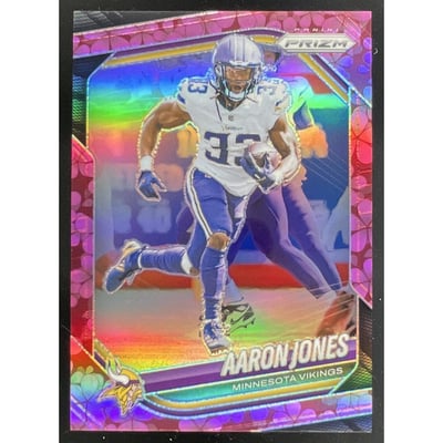 2025 Panini Prizm Plum Blossom Prizm #7 Aaron Jones /8