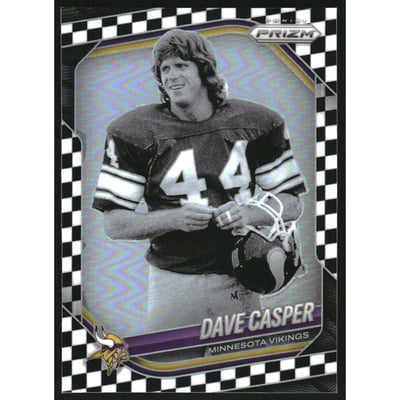 2025 Panini Prizm Prizms Black and White Checker #256 Dave Casper