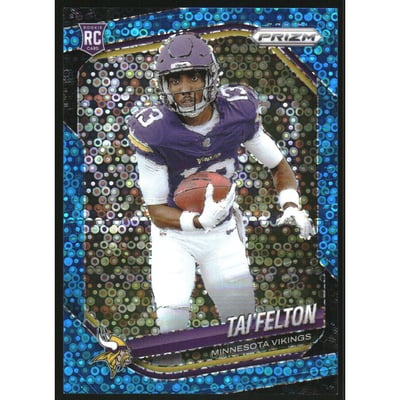 2025 Panini Prizm Prizms No Huddle Blue #361 Tai Felton