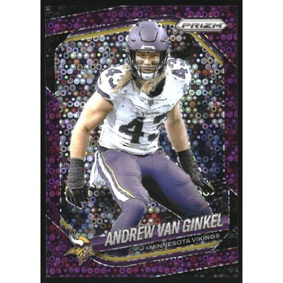 2025 Panini Prizm Prizms No Huddle Purple #63 Andrew Van Ginkel